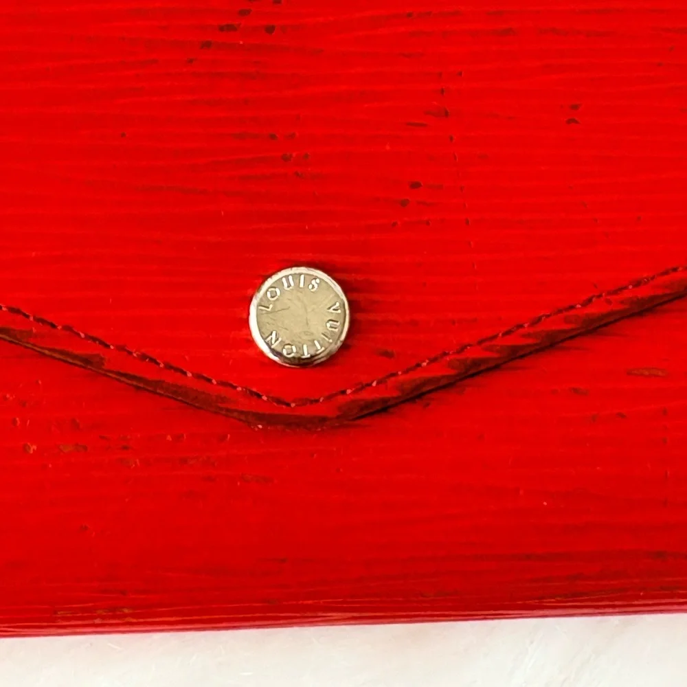 Louis Vuitton Red Epi Leather Sarah Envelope‎ Wallet